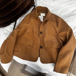 H&M suede jacket with collar. Never worn with tags!